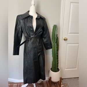 Vintage Genuine Leather Trench Coat